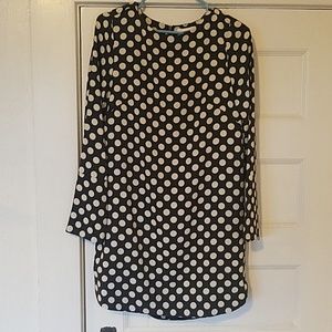 Polka dot knee length dress